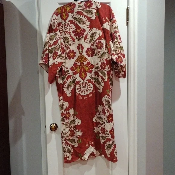 Zara resort linen blend printed pants XL and tunic dress set. M-L. EUC.